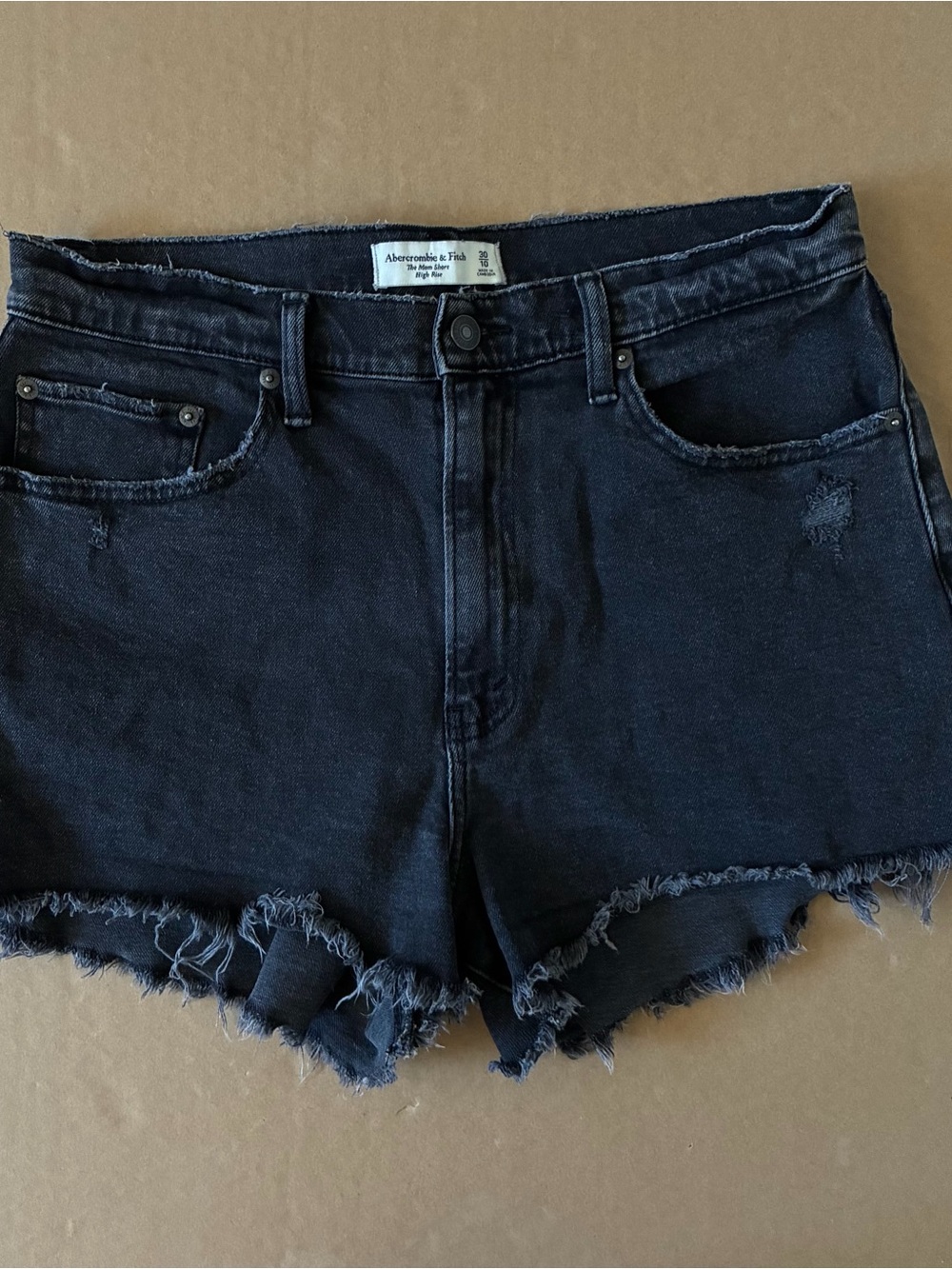 Abercrombie & Fitch The Mom Short High Rise Womens 30 Cutoff Jean Short Sleaze